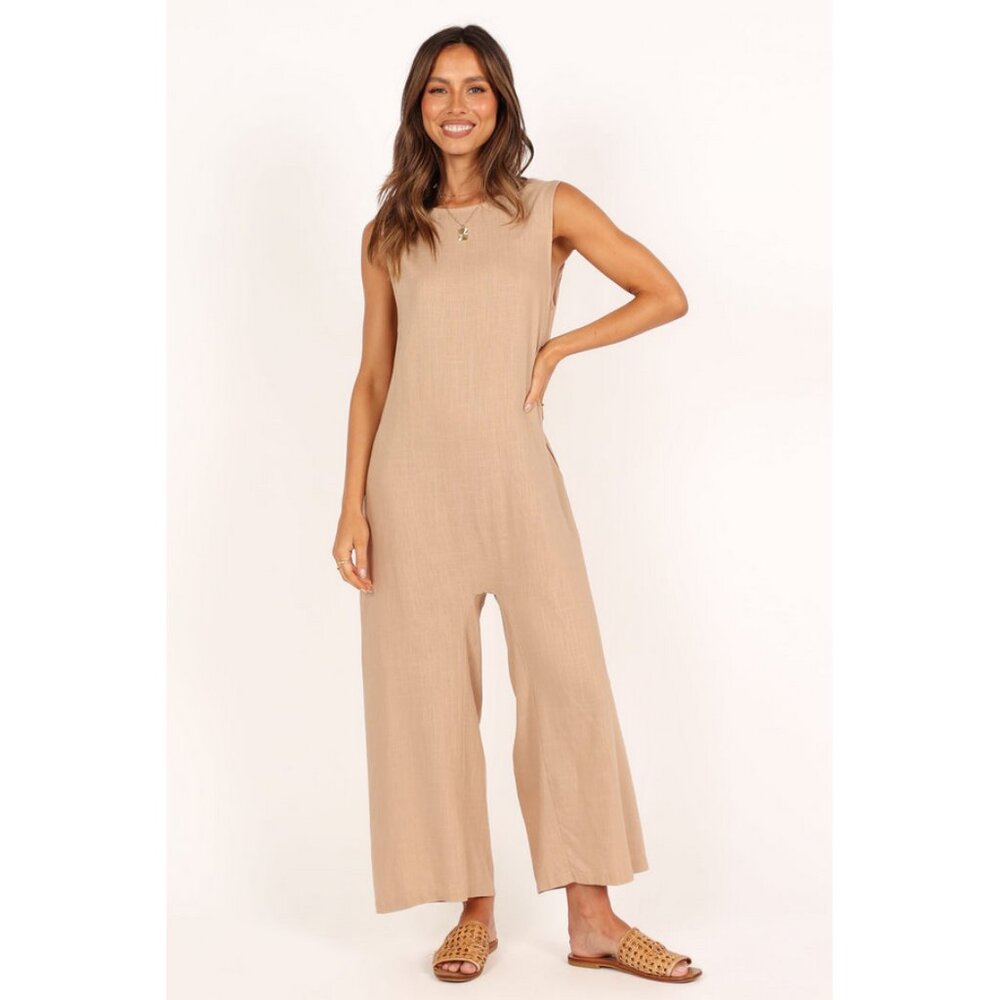 Petal & Pup Sz. 8 Mocha Yardlee Sleeveless Ankle Length Jumpsuit Minimalist